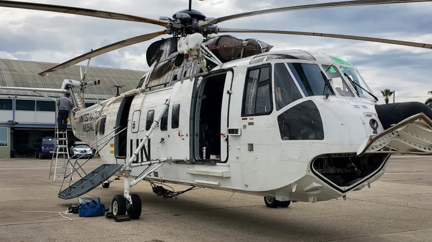 Delivery of the helicopter and arrival inspection.