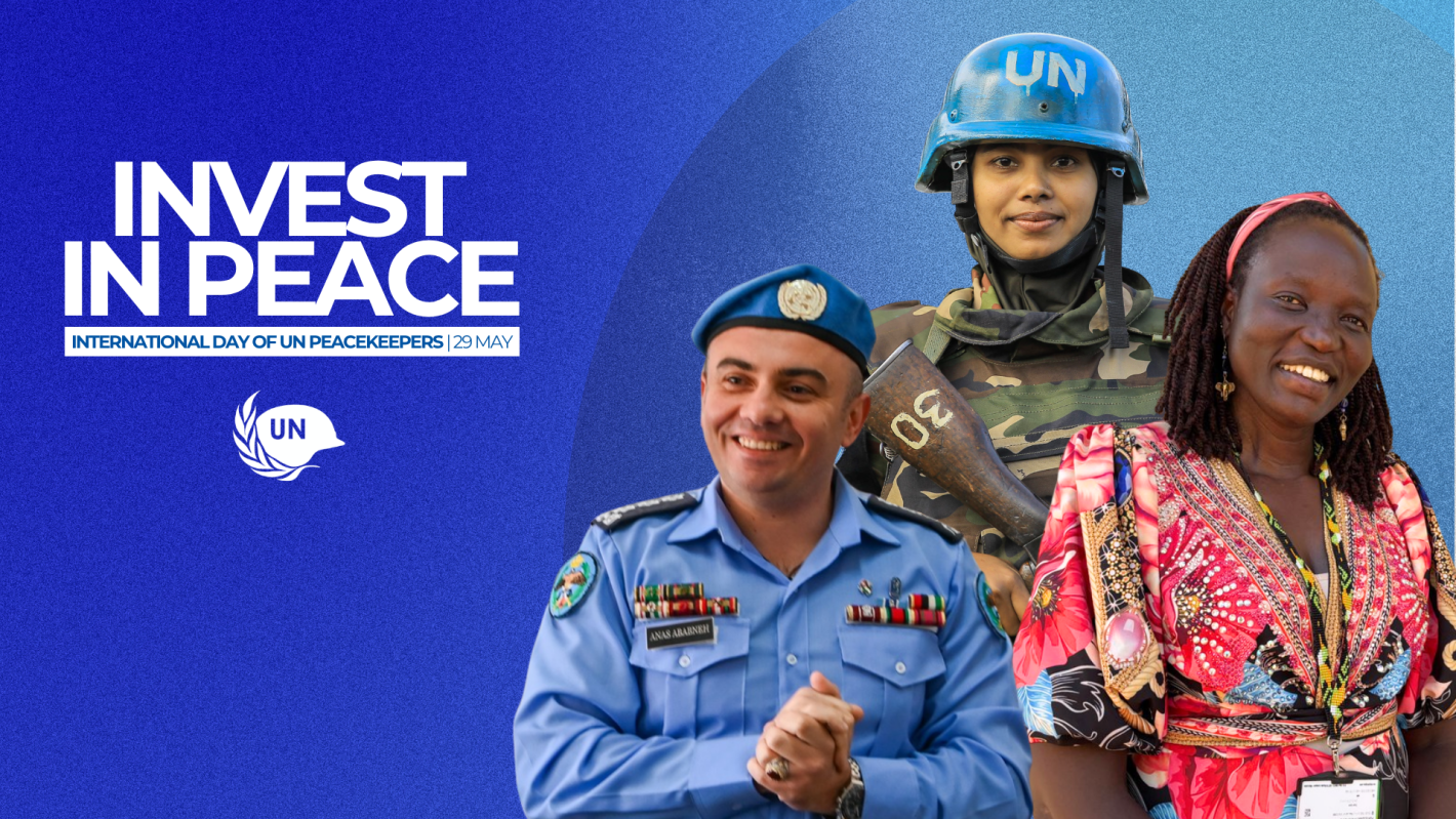 invest in peace banner english