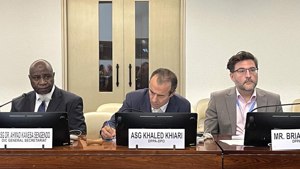 A view of the General Cooperation Meeting between the United Nations and the Organization of Islamic Cooperation.