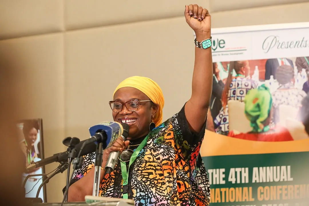 woman speaking at event