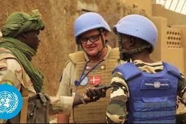 Peacekeepers standing and talking