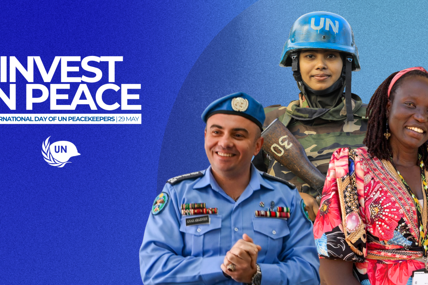 invest in peace banner english