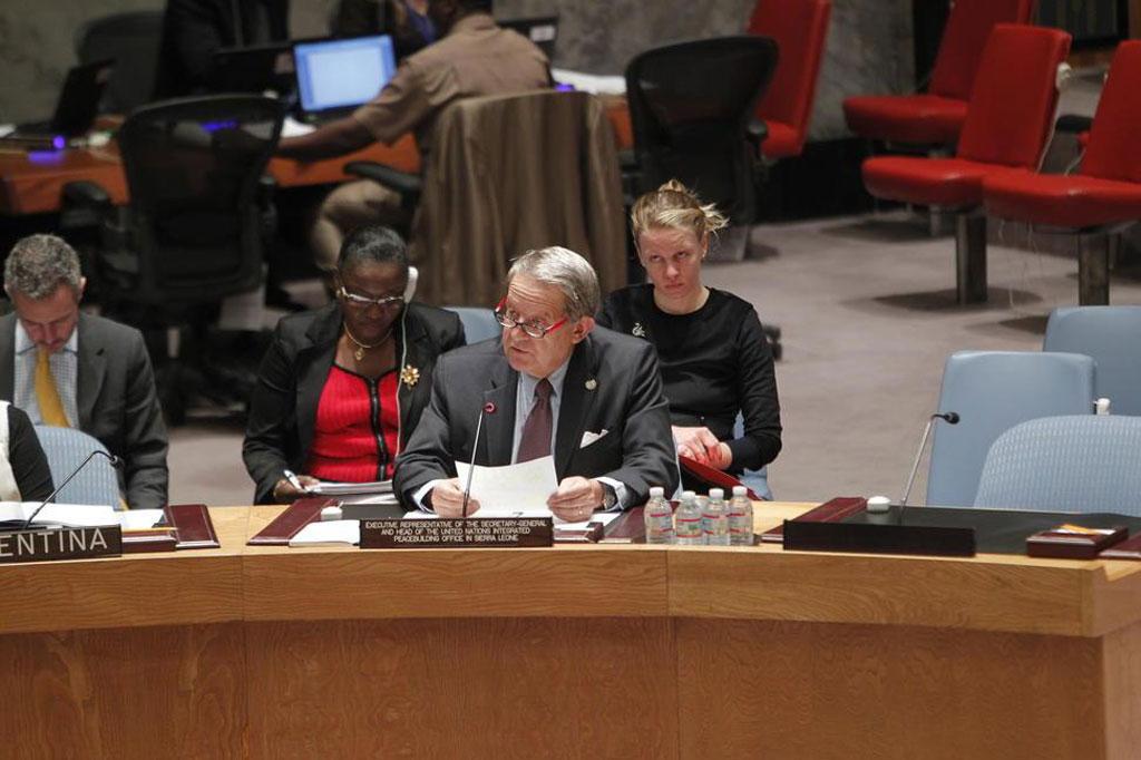 Man giving statement at general assemble