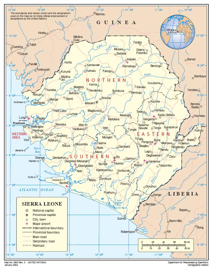 map of sierra leone