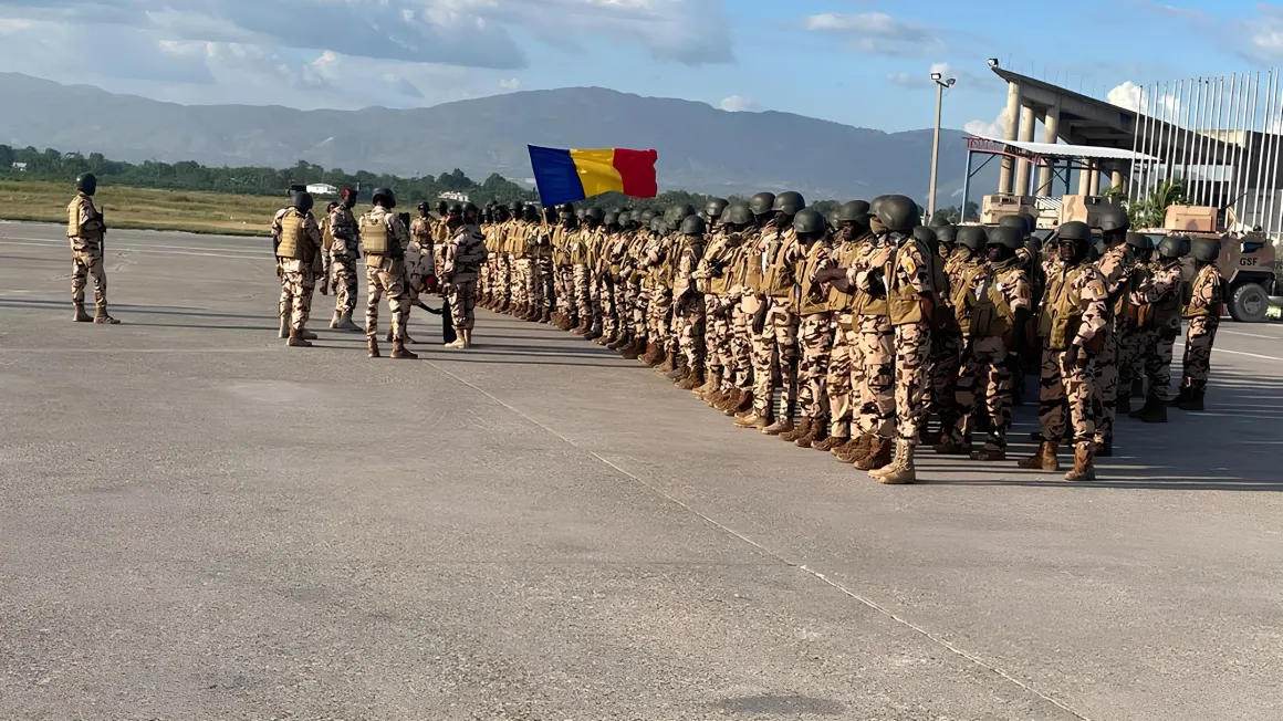 Chadian Contingent arrive in Haiti Chad soldiers