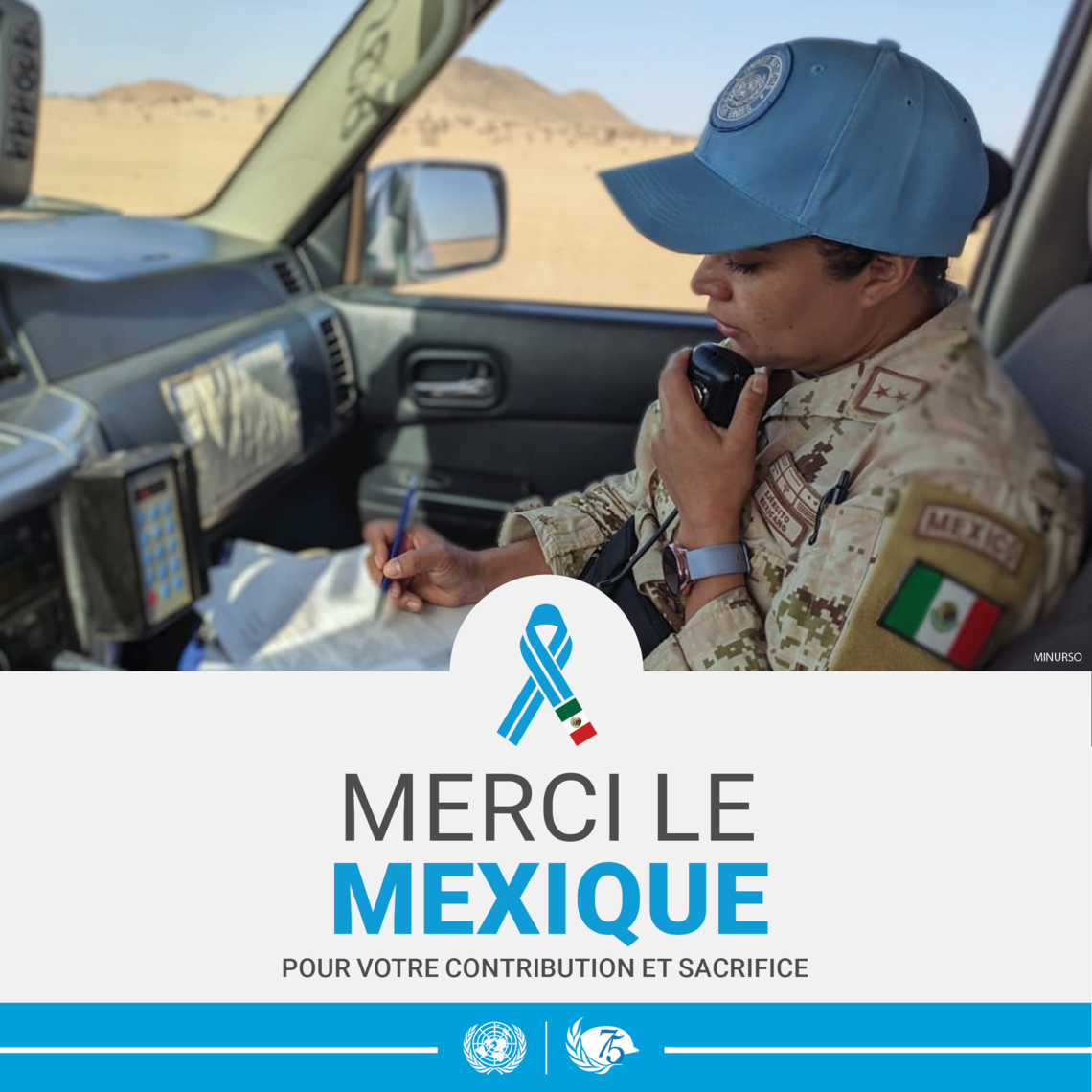 Une femme Casque bleu dans une voiture